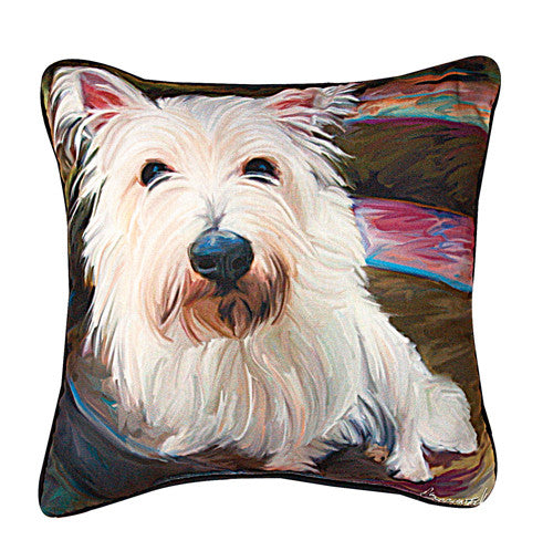 Little Westie Pillow by Robert McClintock©