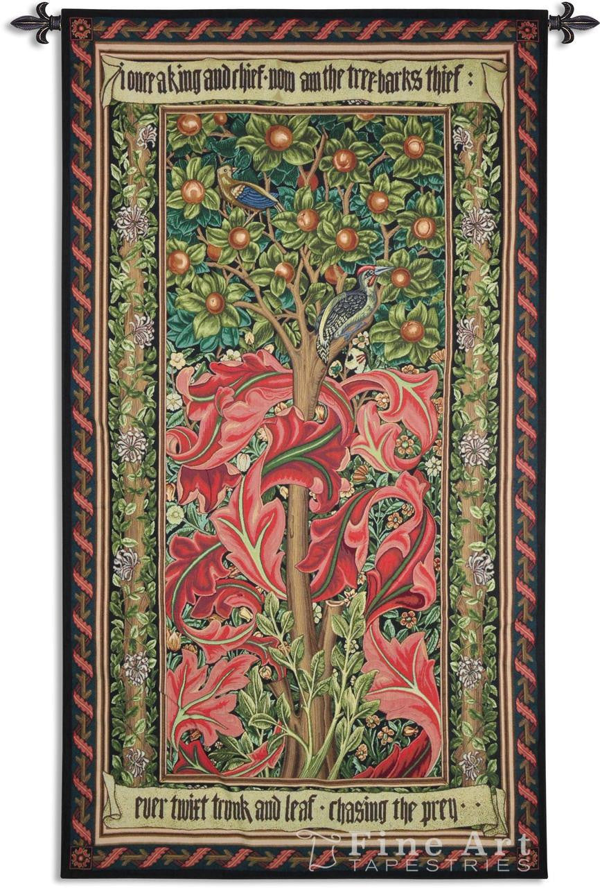 William Morris© Woodpecker Red Wall Tapestry