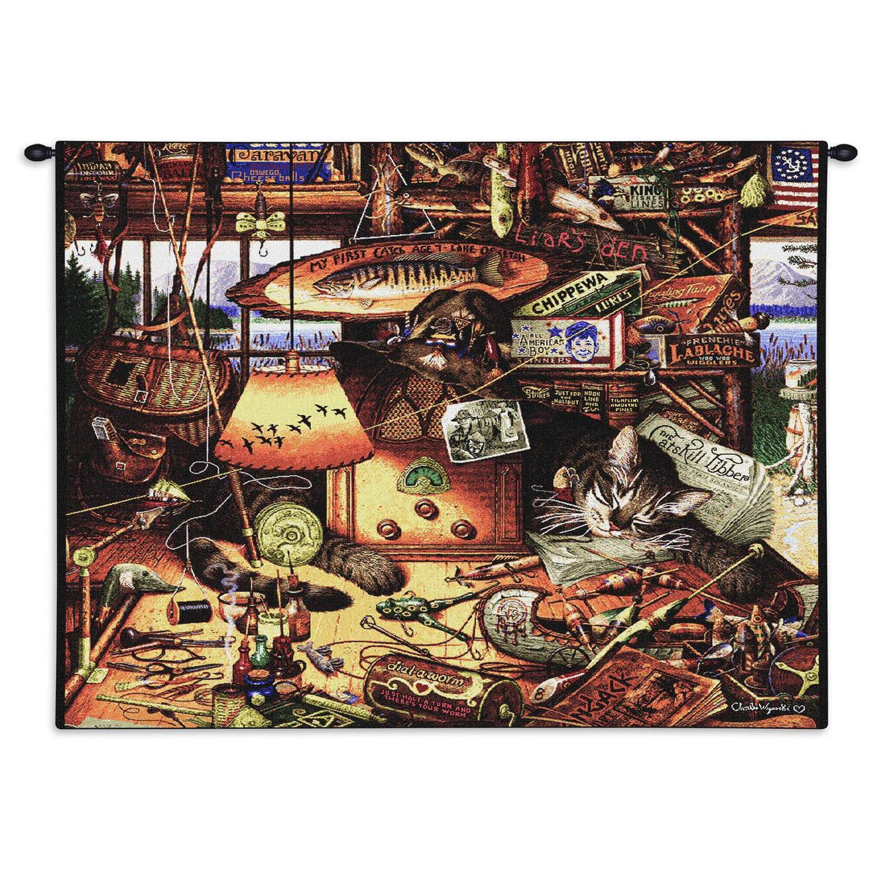 Charles Wysocki© Max In The Adirondacks Throw|Pillow Cover|Wall Tapestry|Tote