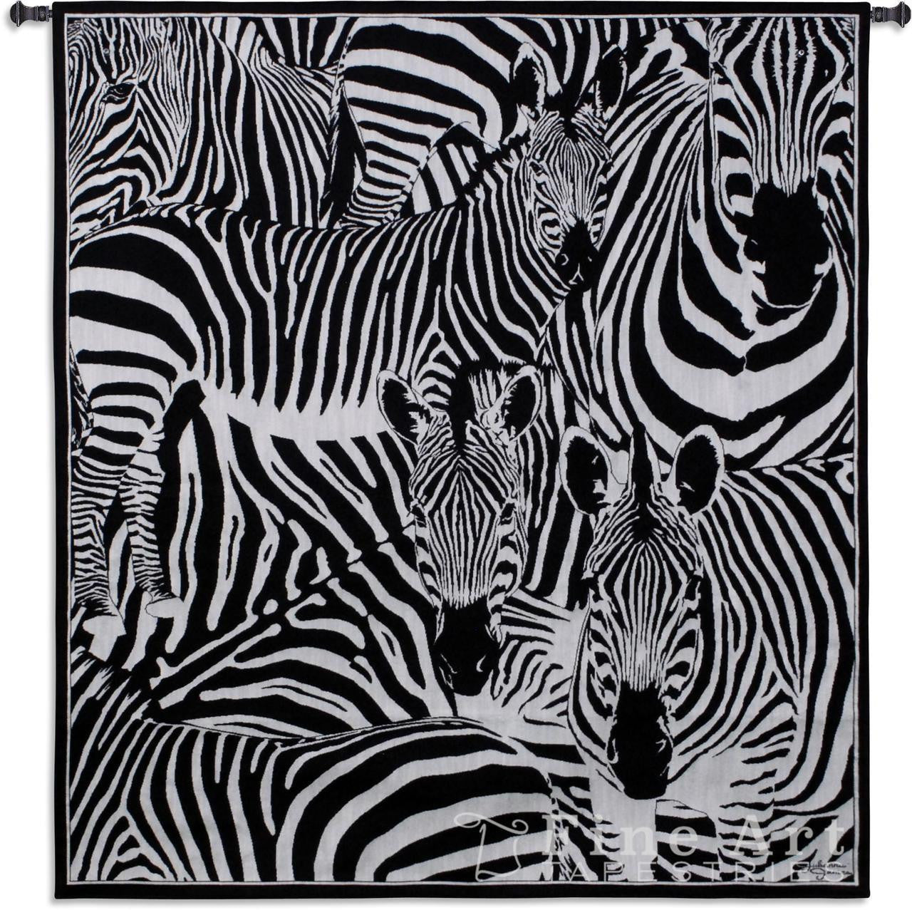 Seeing Stripes Zebra Wall Tapestry w/Boucle