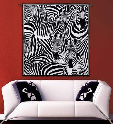 Seeing Stripes Zebra Wall Tapestry w/Boucle