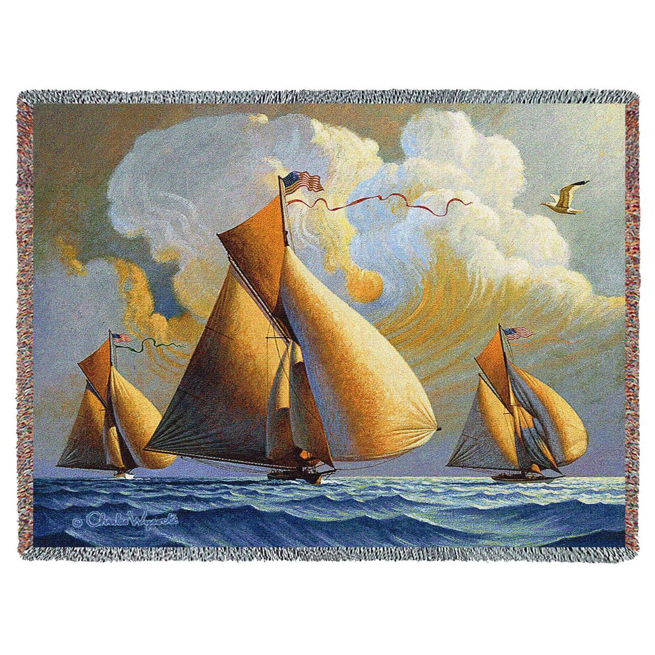 Searam Woven Throw Blanket by Charles Wysocki©