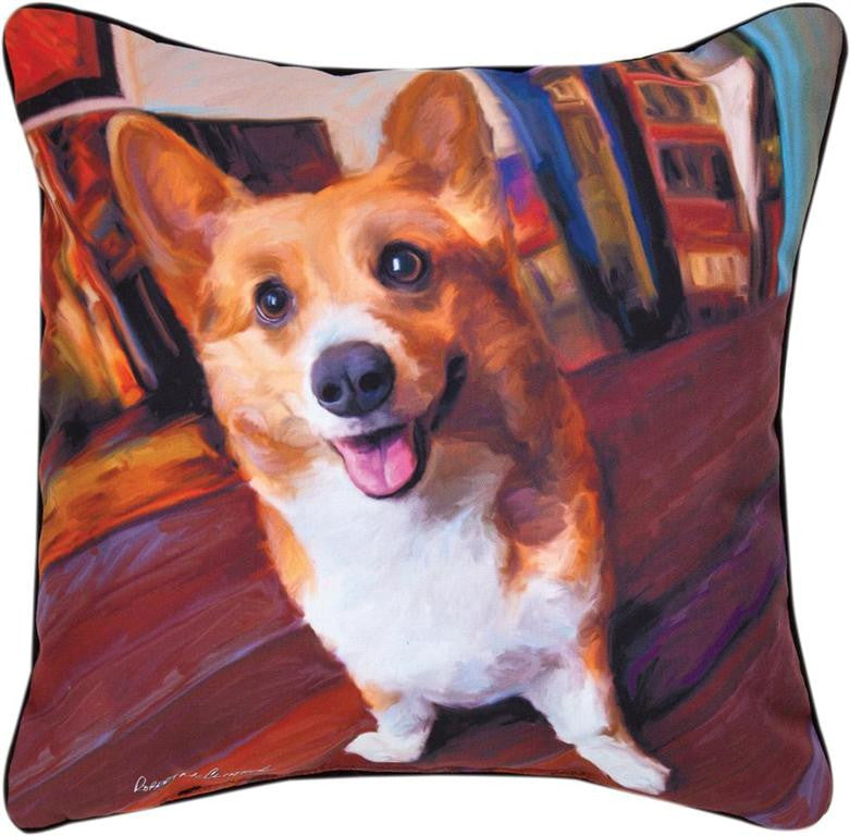 Corgi Get Low Pillow by Robert McClintock©