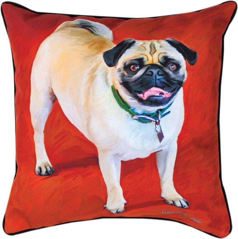 Doug The Pug Pillow by Robert McClintock©