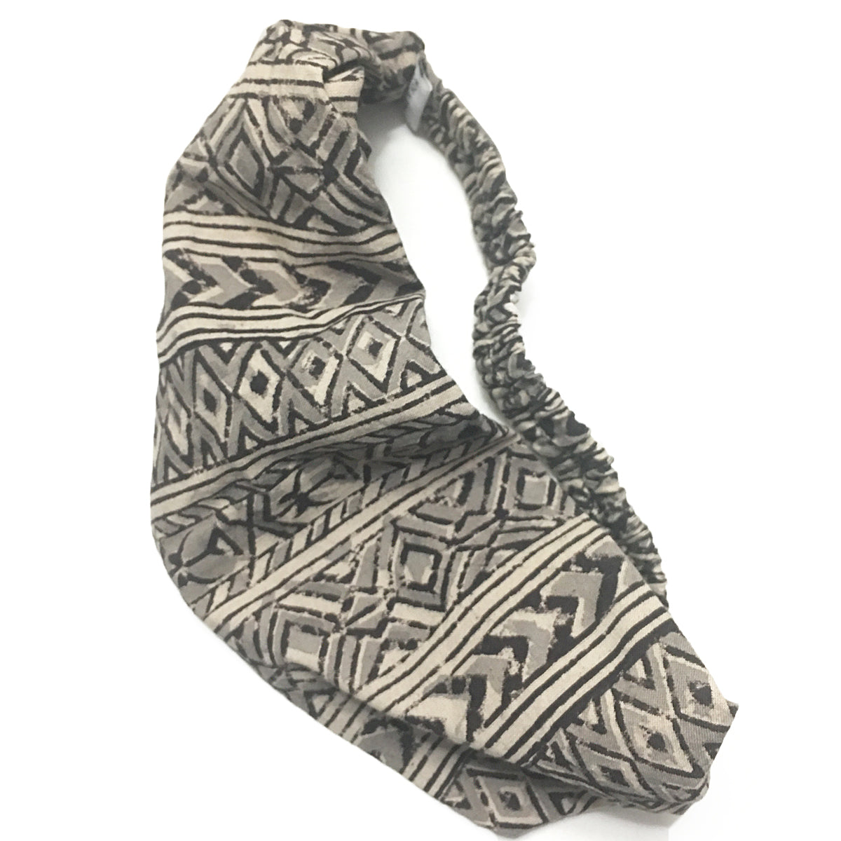 Natural Dye Cotton Block Print Headband VIII