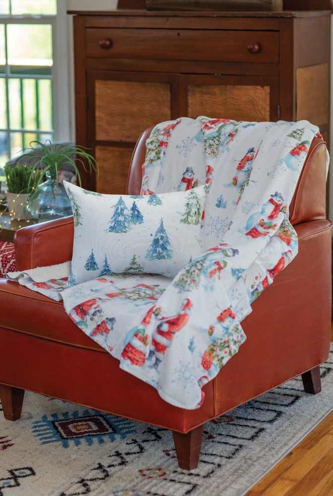 Welcoming Santa Sherpa Fleece Throw by Lisa Audit©