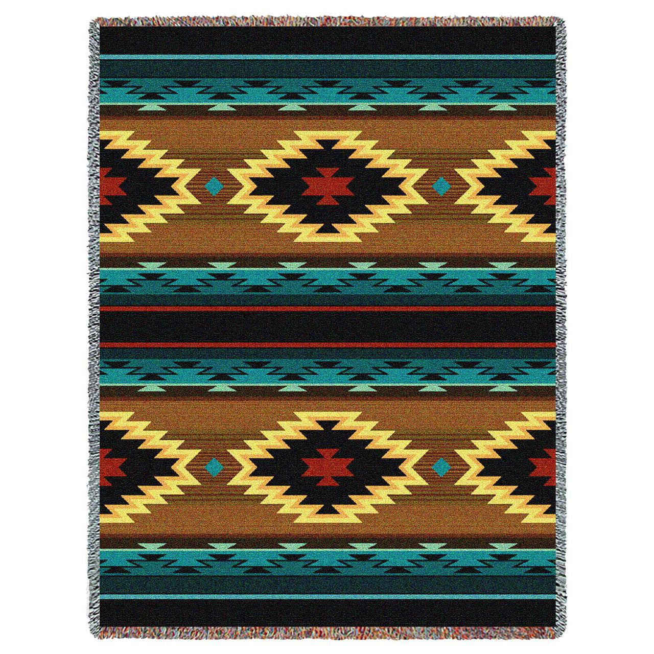 Southwest Anatolia Geometric Woven Throw Blanket