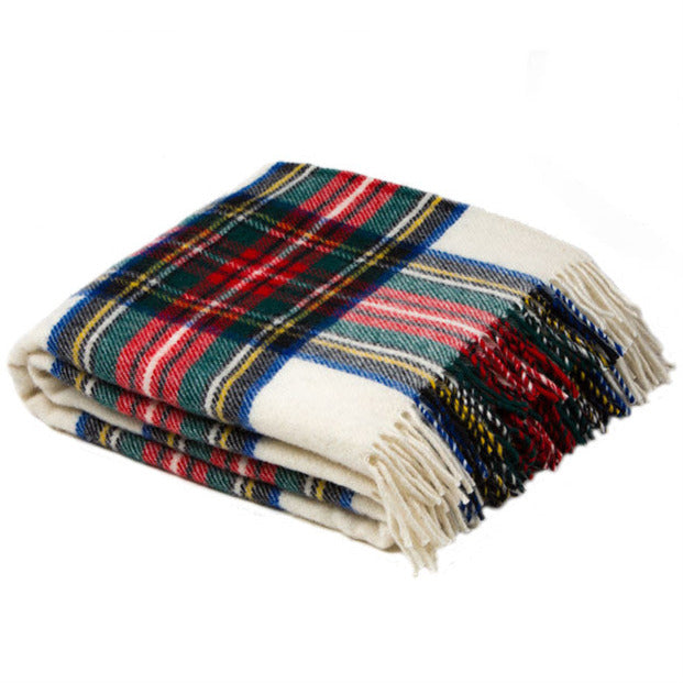 Tweedmill 100% New Wool Traditional Tartan Blankets - Dress Stewart - Wales