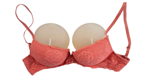 picture of breast implants in a bra