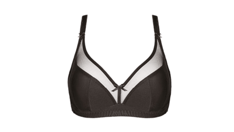 Image of black Gorteks Zara bra on a white background