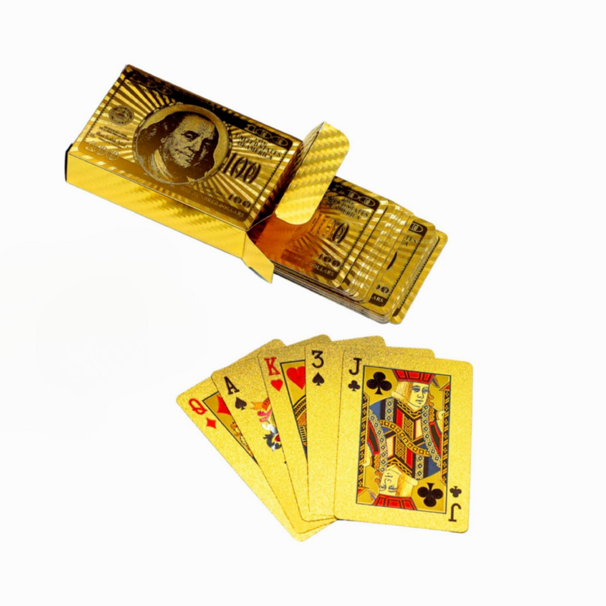 Geurloos Ijzig Afm Speelkaarten Gouden Dollar - Invotis – IT'S A PRESENT!