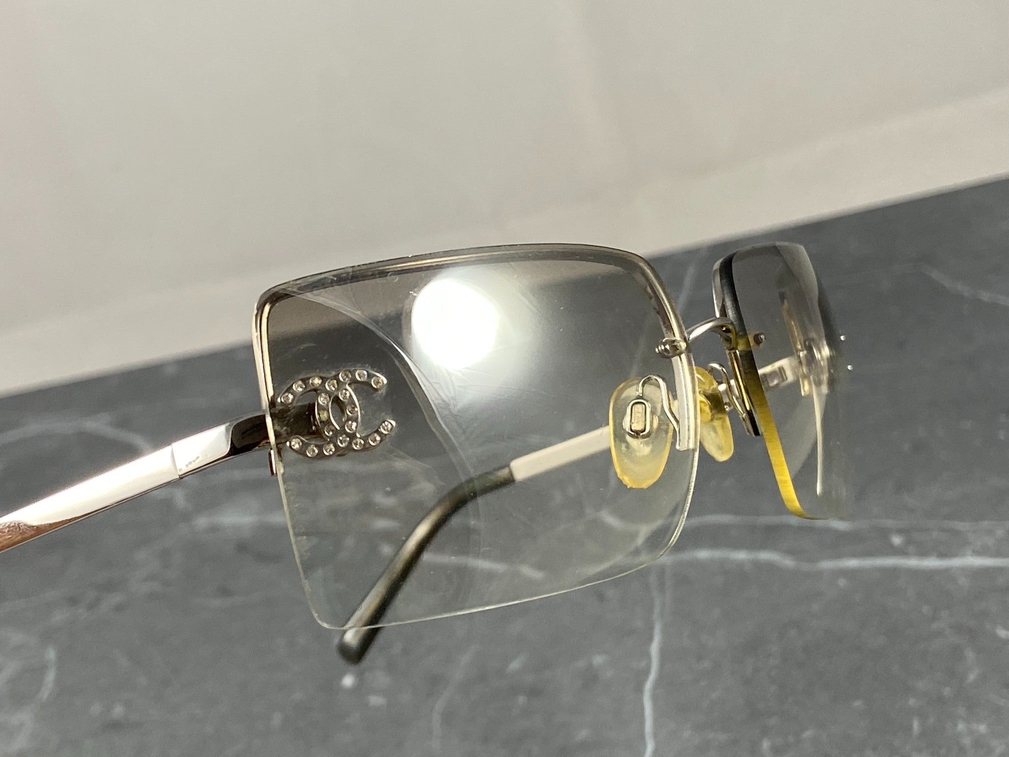 CHANEL  Accessories  Authentic Chanel Crystal Rimless 492b Sunglasses   Poshmark