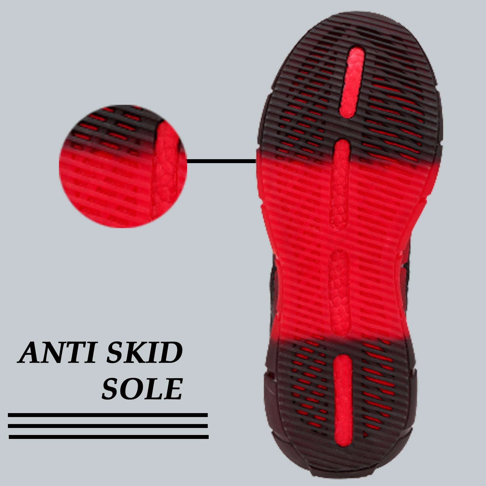 Anti skid sole sport shoes