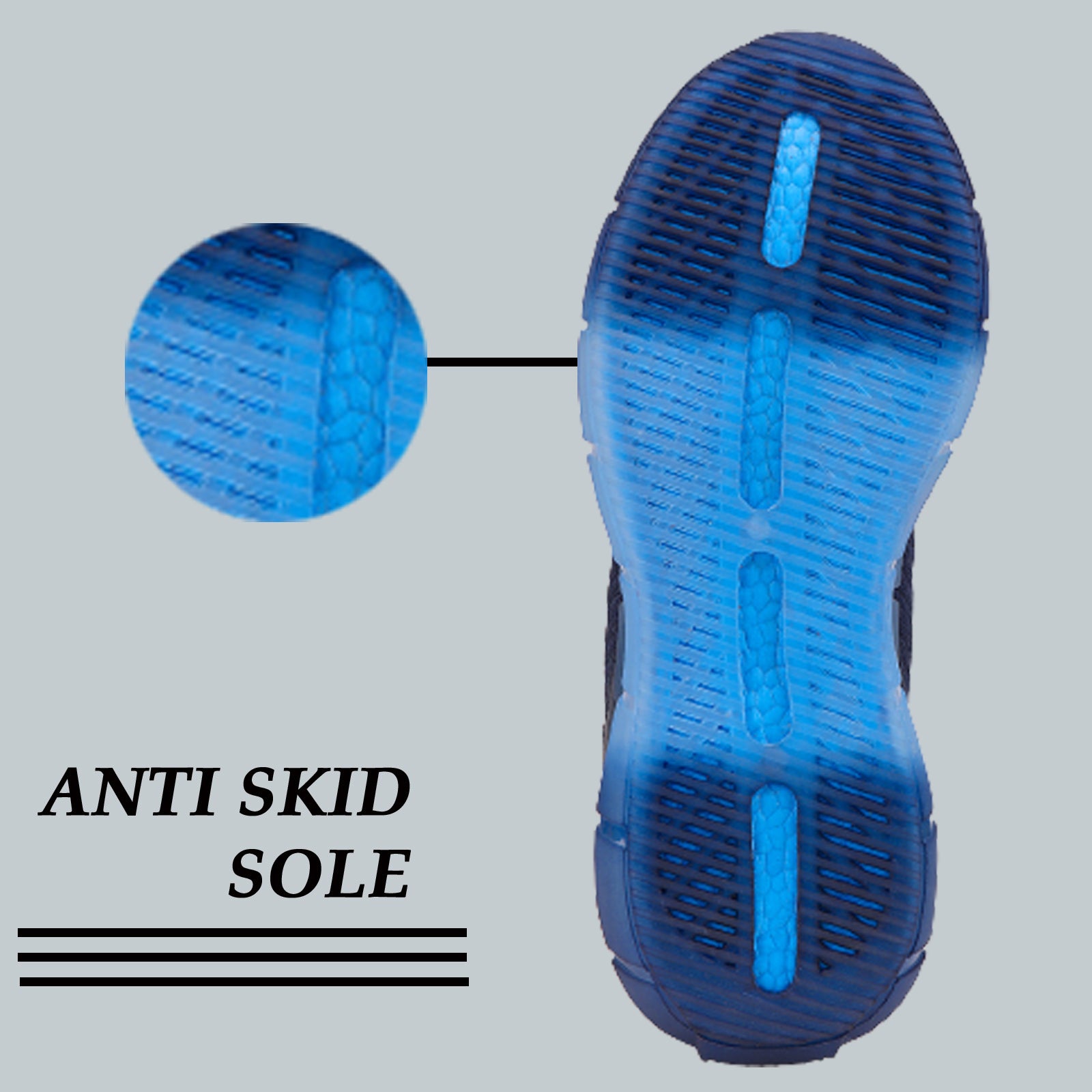 Anti skid sole sport shoes