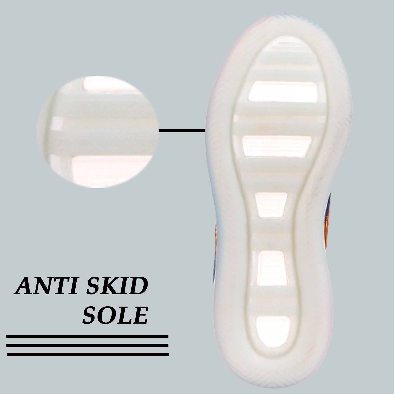 Anti skid sole sport shoes