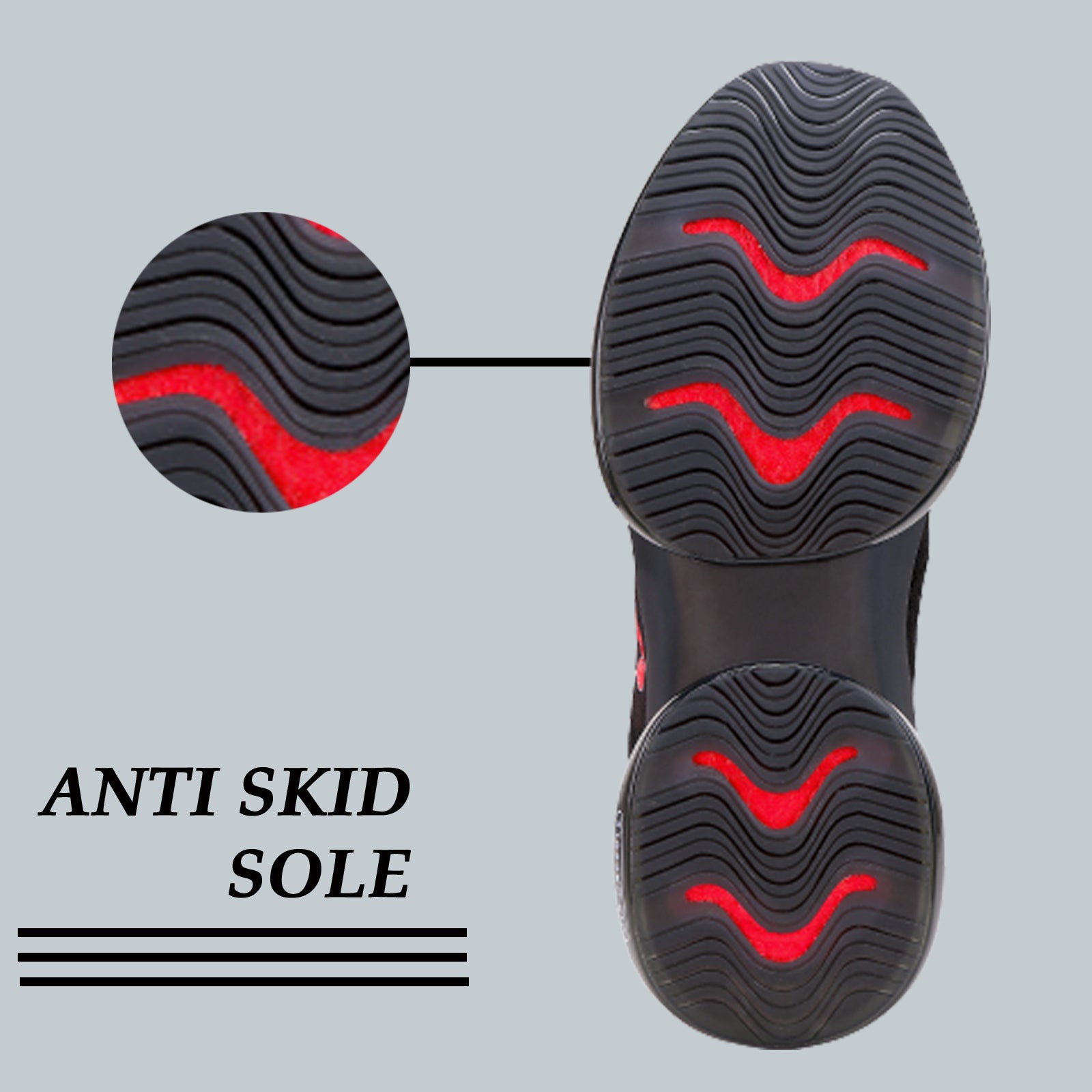 Anti skid sole sport shoes