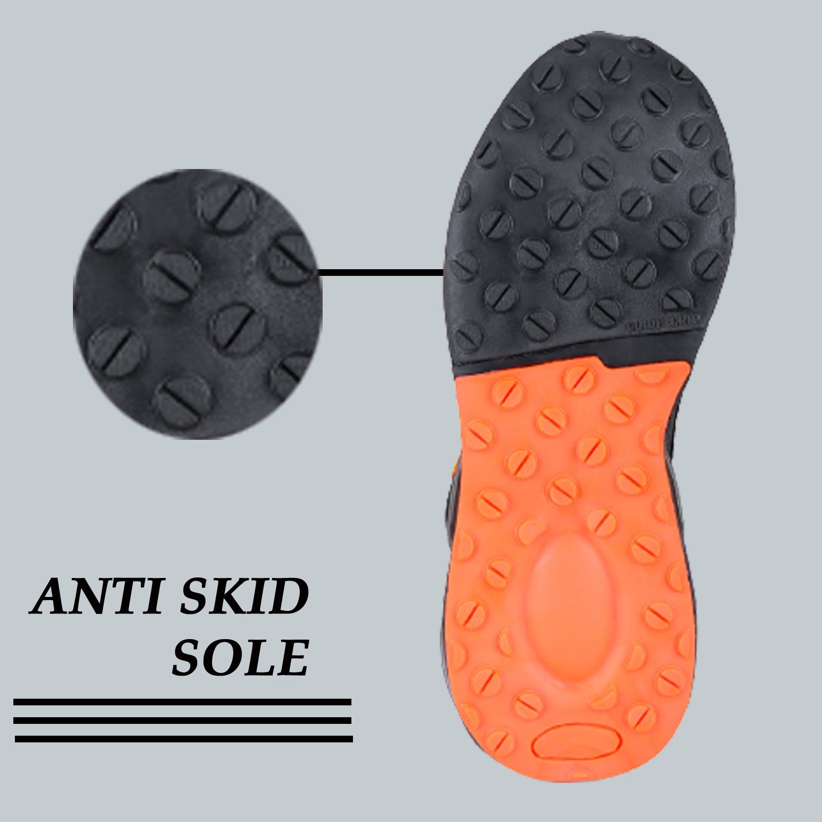 Anti skid sole sport shoes