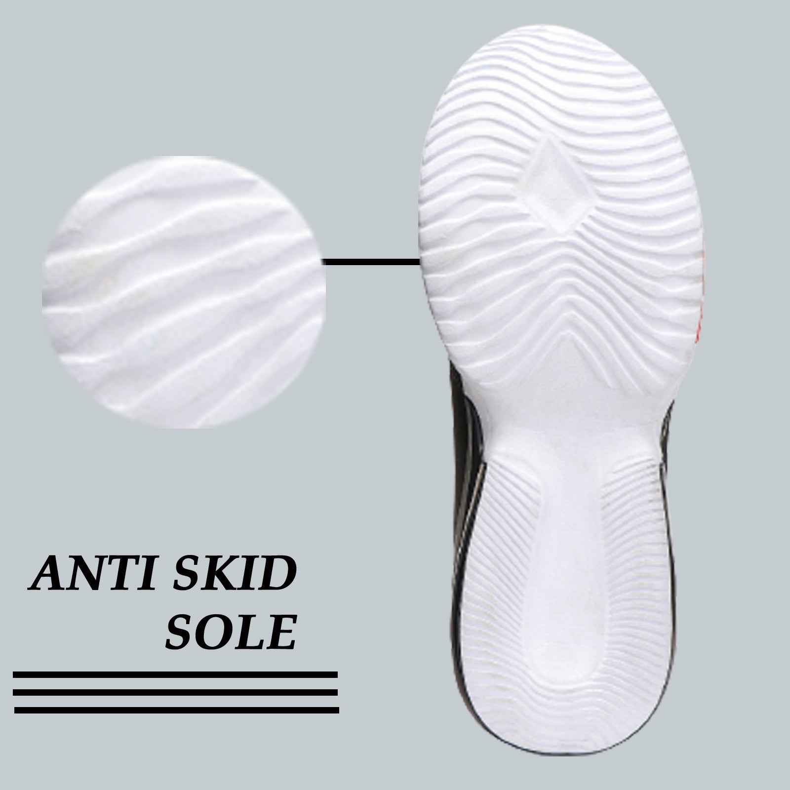 Anti skid sole sport shoes