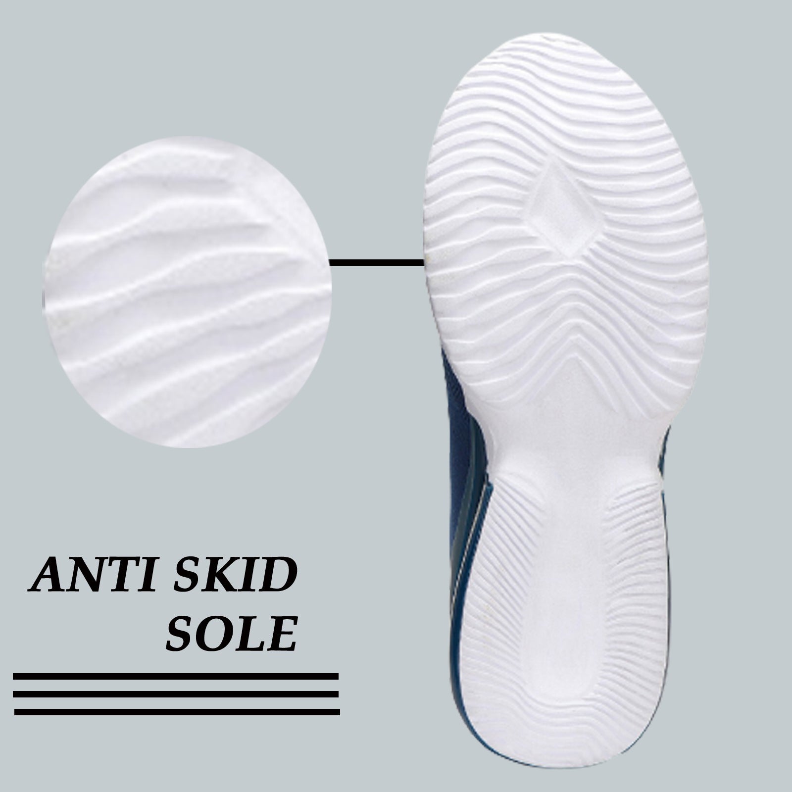 Anti skid sole sport shoes