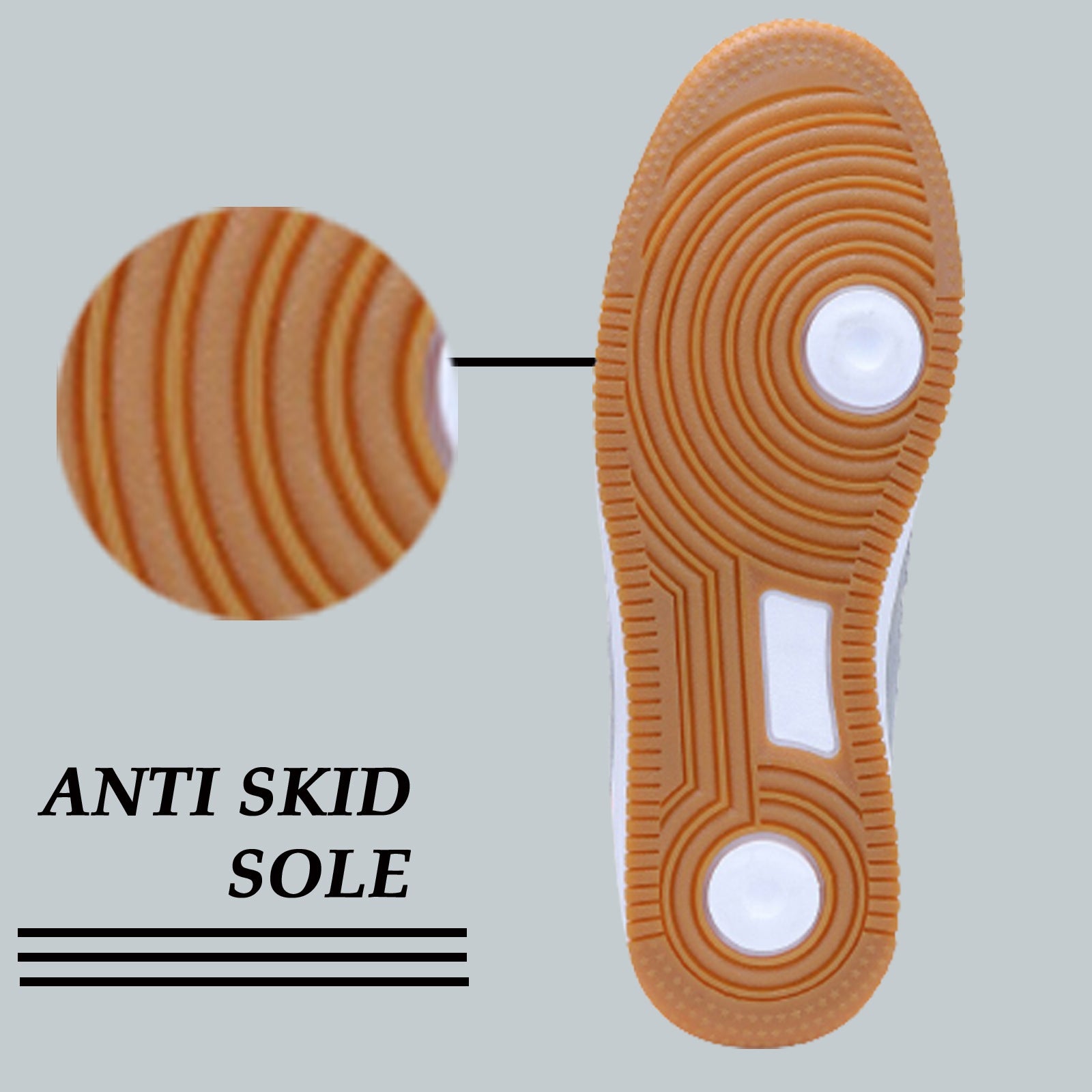 Anti skid sole sport shoes