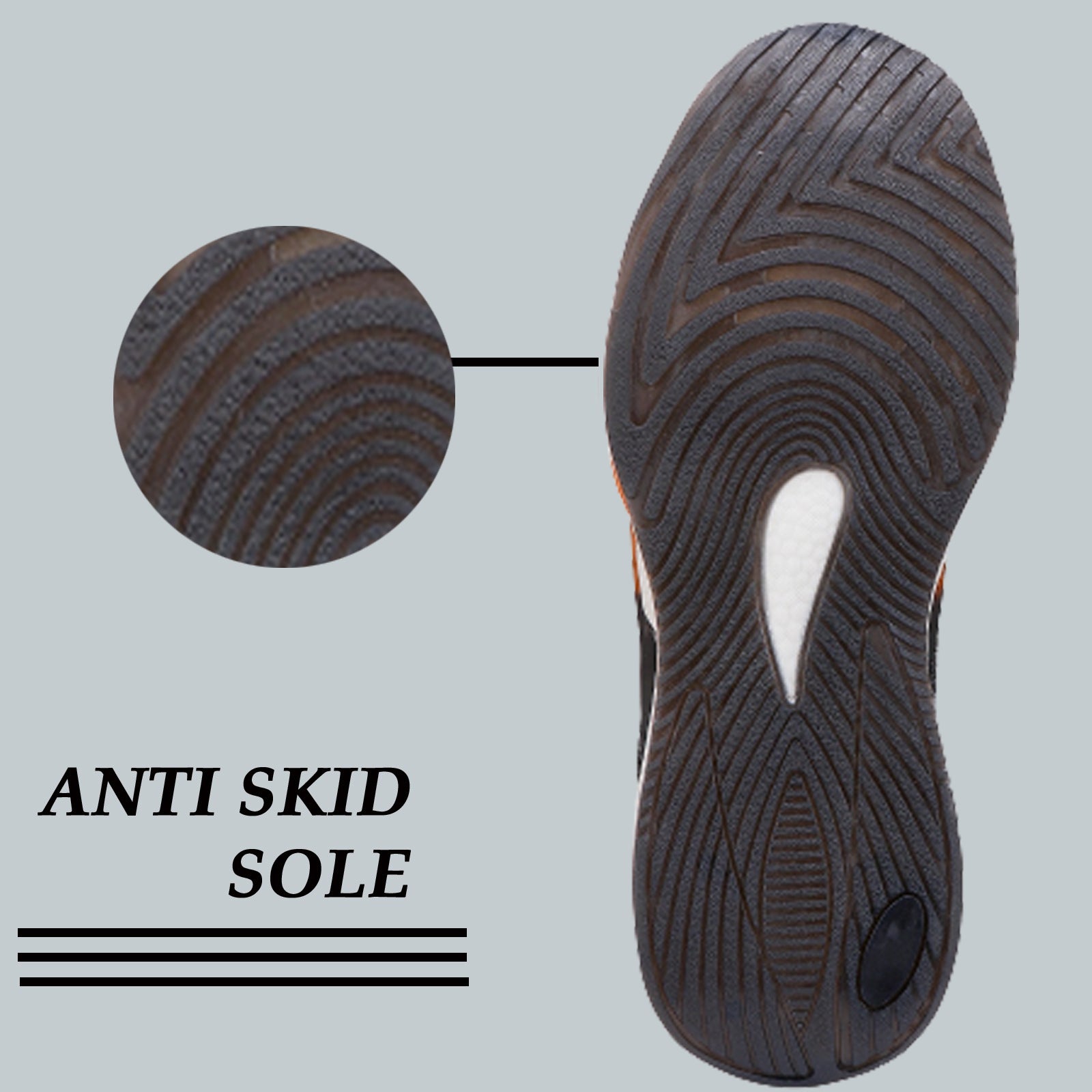 Anti skid sole sport shoes