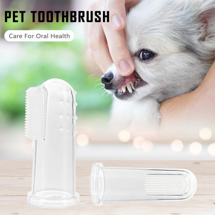 Soft Pet Finger Toothbrush Teddy Dog