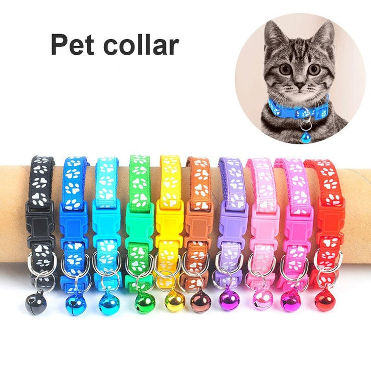 Colorful Cute Bell Collar Adjustable Buckle Cat Collar