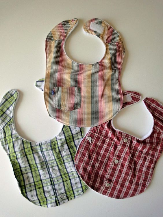 Upcycle an old shirt into a baby bib