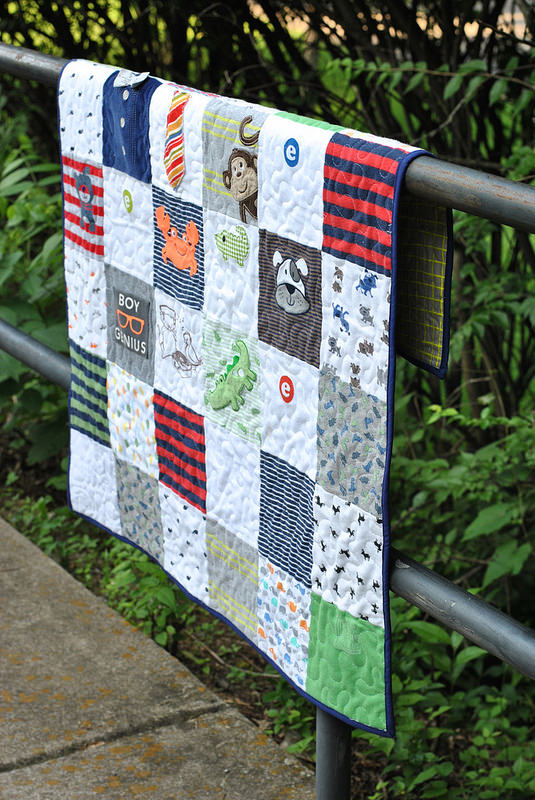 Upcycle baby clothes to make a memory quilt