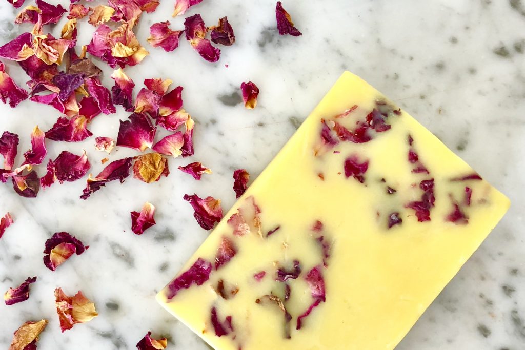 Make your own nourishing lemon and rose massage bars - Biome Naked Beauty Bar