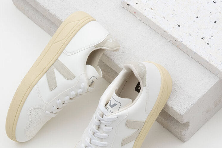 Vegan Sneakers White & Beige - GEN1 - Corn Leather