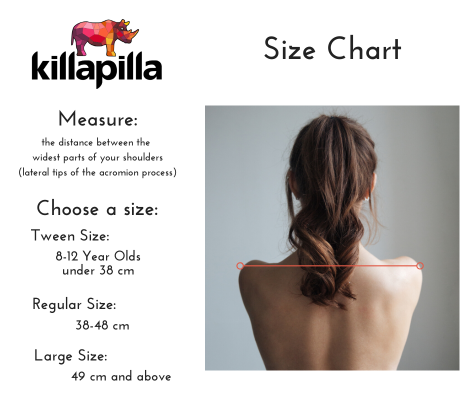 Killapilla size chart