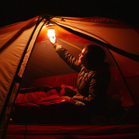 AlpenGlow 250 Being Used as a Tent Light