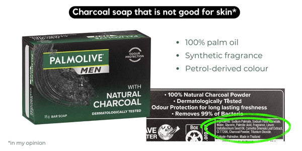 Charcoal soap that is not good for skin