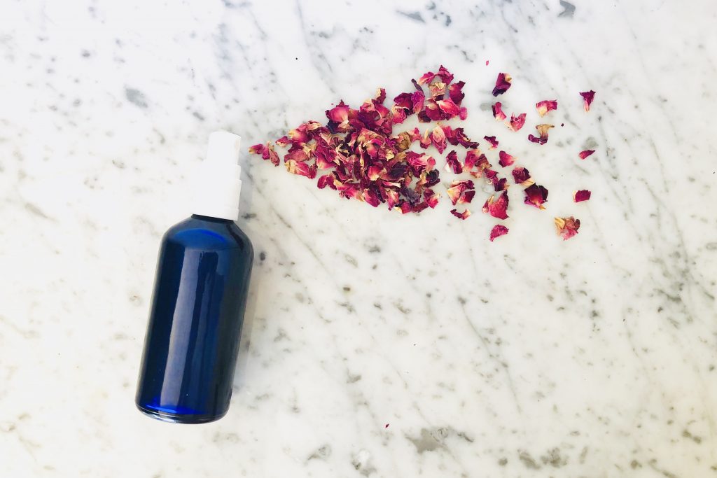 DIY rose facial mist