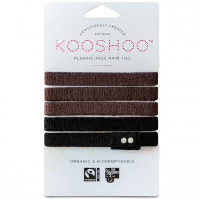 Kooshoo Organic Hair Ties - Brown Black