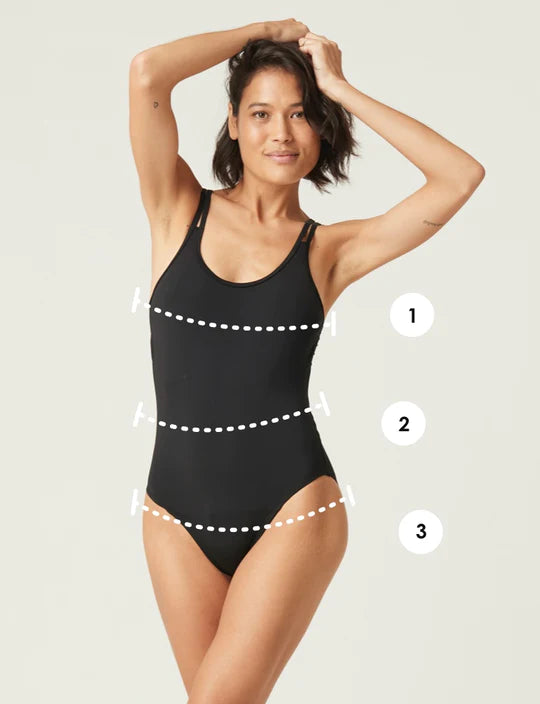 Buy Modibodi Swimwear Recycled One Piece Light-Moderate - Black