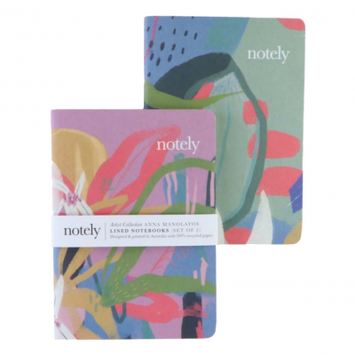 Notely A6 Notebook 2pk Lined - Anna Manolatos