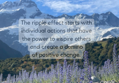 The ripple effect starts with individual actions that have the power to inspire others and create a domino effect of positive change.