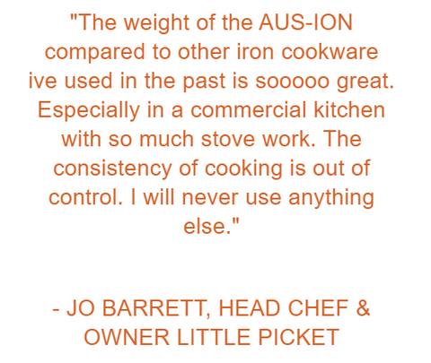 Jo Barrett chef review of solidteknics pans