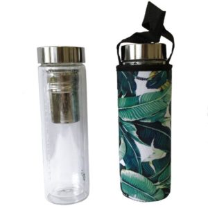 BBBYO Glass Tea Flask with Cover