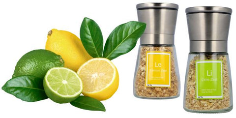 lemon grinder with dehydrated lemon rind