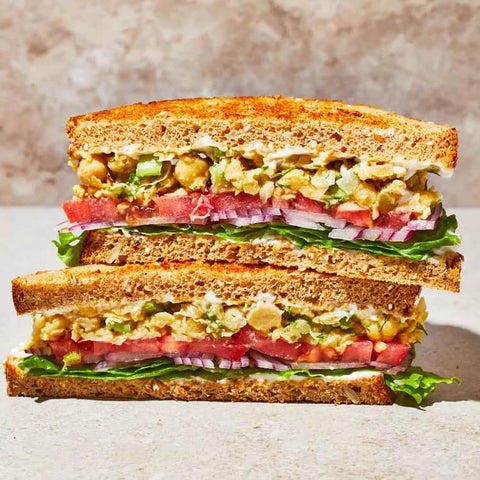 Vegan Tuna Chickpea Sandwich Work Lunch Ideas