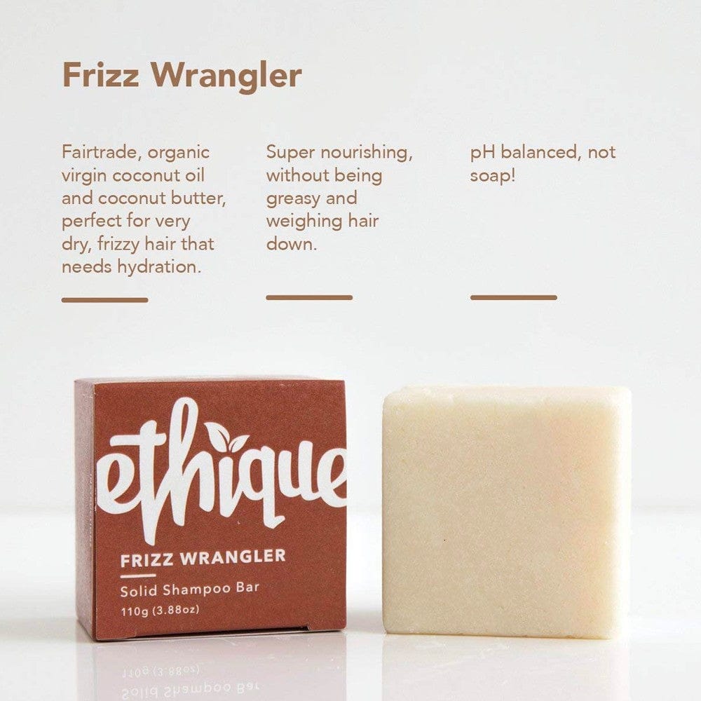 ETHIQUE Solid Shampoo Bar for Dry or Frizzy Hair 110g - Frizz Wrangler –  Biome