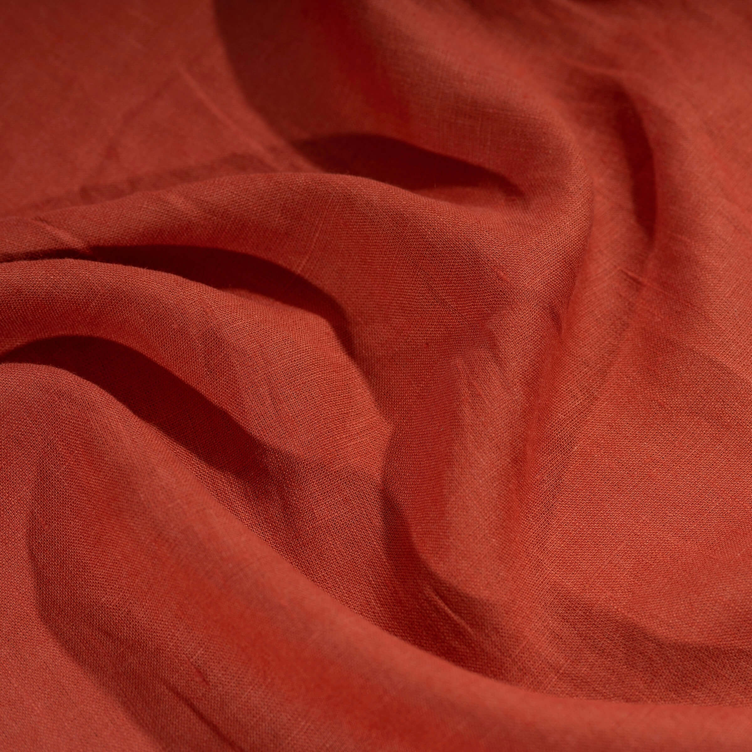 Washed Pure Fuchsia Pink Linen Fabric 205 g/m²