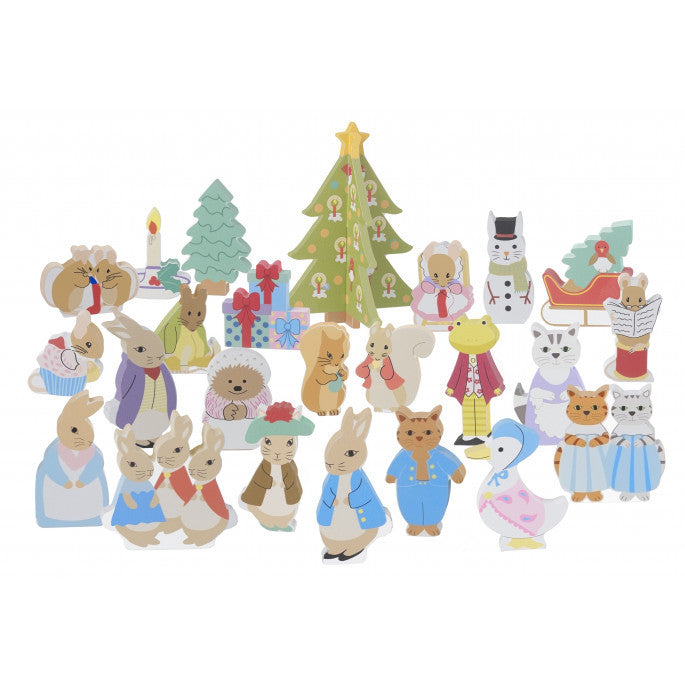Wooden Peter Rabbit Advent Calendar Figurines