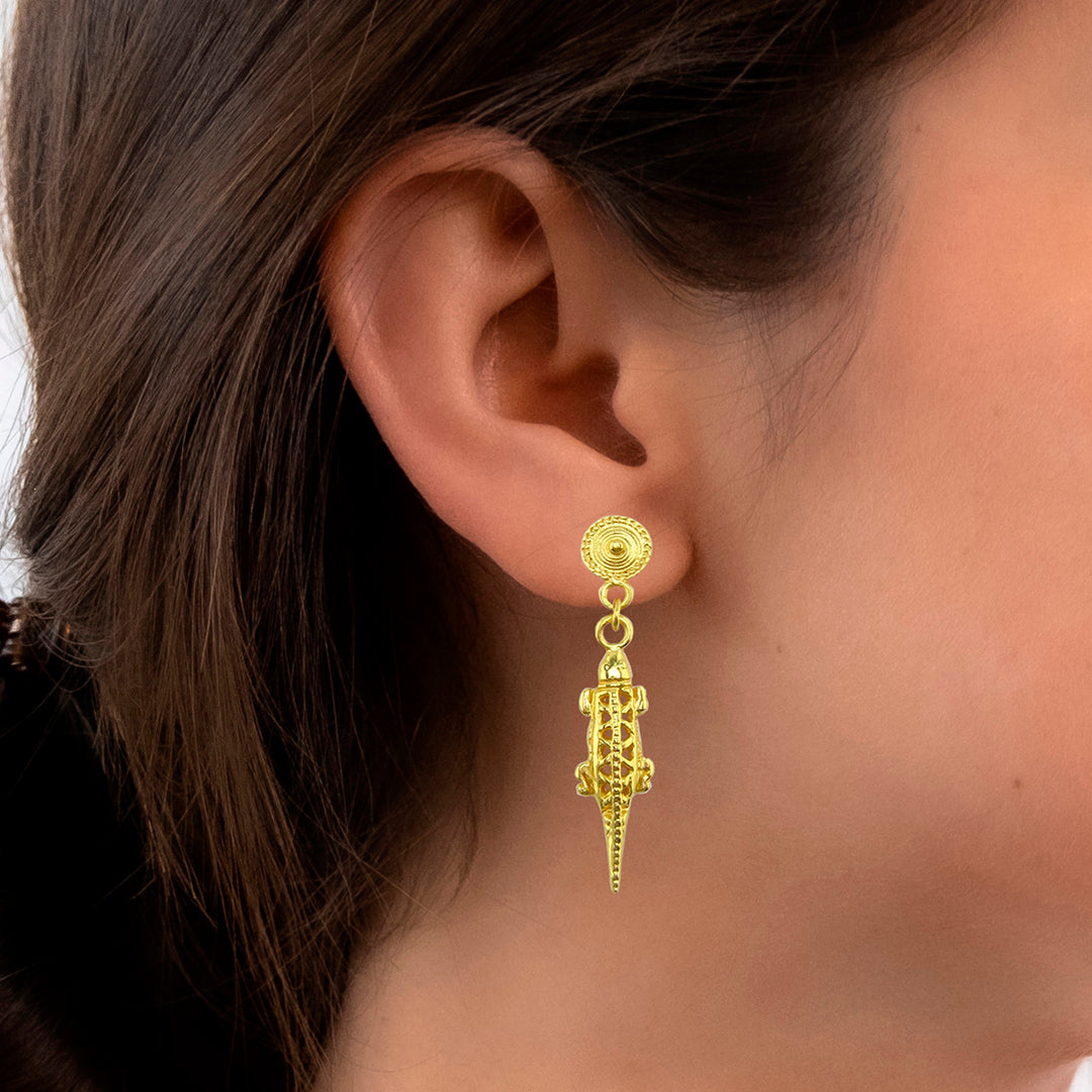 Traditional Gold Earring Design For Ladies ER2152