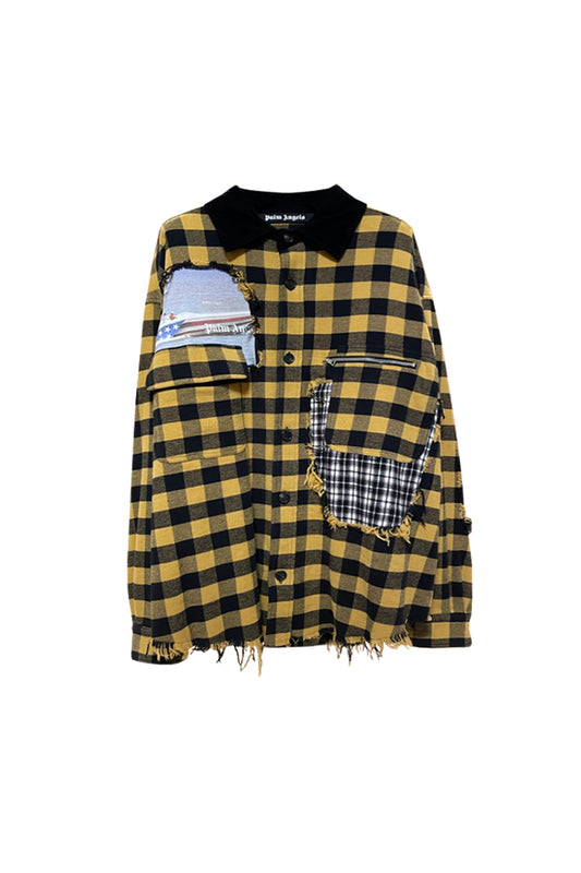 MENDED CHECK OVERSHIRT