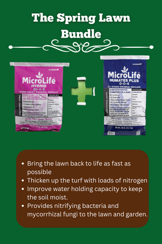 Product Photo of the Spring Lawn Bundle with description of benefits.