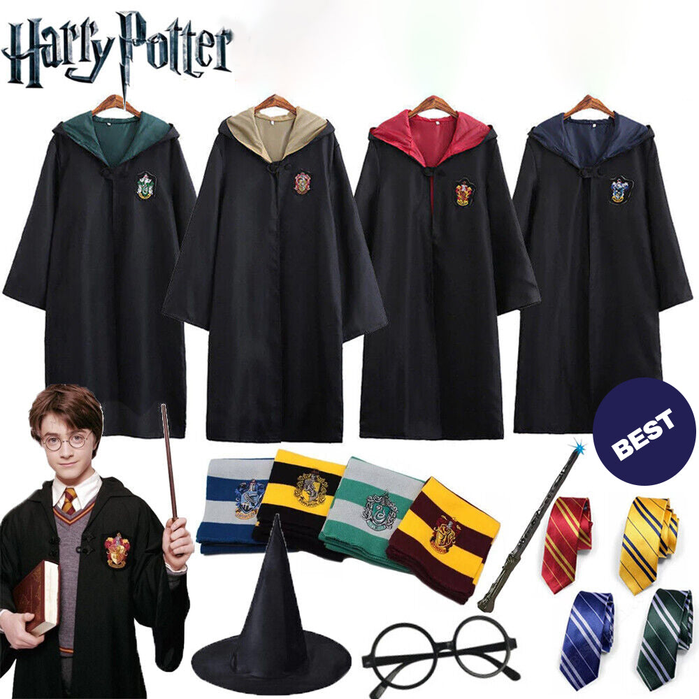 Harry Potter Gryffindor Costume Set Halloween Cosplay Robe Tie